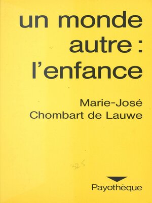 cover image of Un monde autre, l'enfance